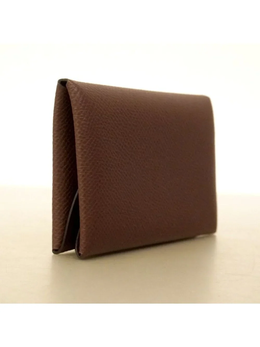 Hermes Coin Purse Calvi Duo Veau Epsom Tail Silver